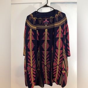 Johnny was embroidered short sleeve jacket/ shrug size small